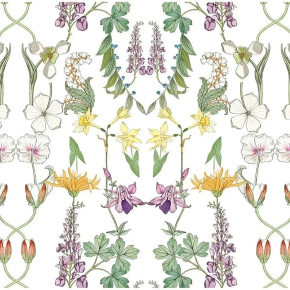 Katie Kime Versailles Traditional Floral Botanical Custom Twill Fabric - Picture 1 of 8